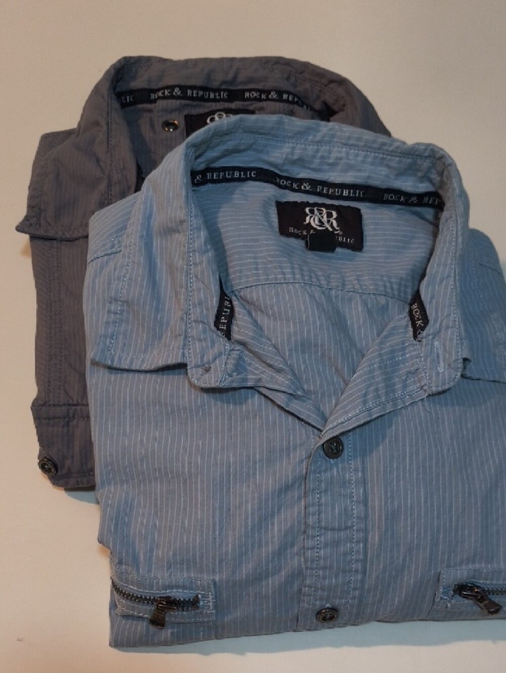 Rock & Republic Men's Button-Up Shirt  Bundle Sz L GUC.